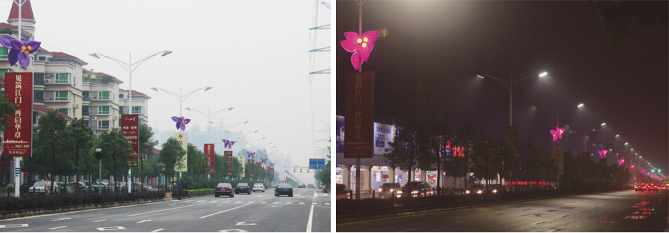 内发光LED杜鹃花星空(中国)道路星空(中国)杆星空(中国)饰效果实拍